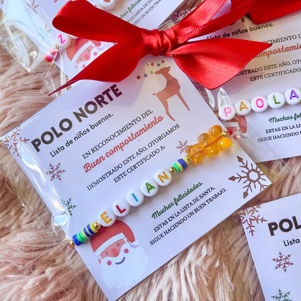 Pulsera personalizada navidad.