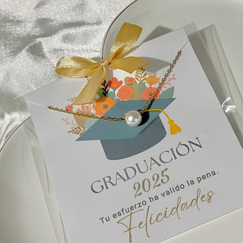 Collar Perla Graduación.