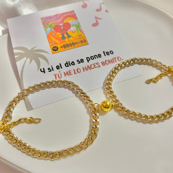 Pulseras iman bolita