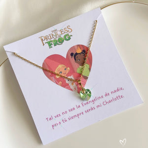 Collar corazón verde