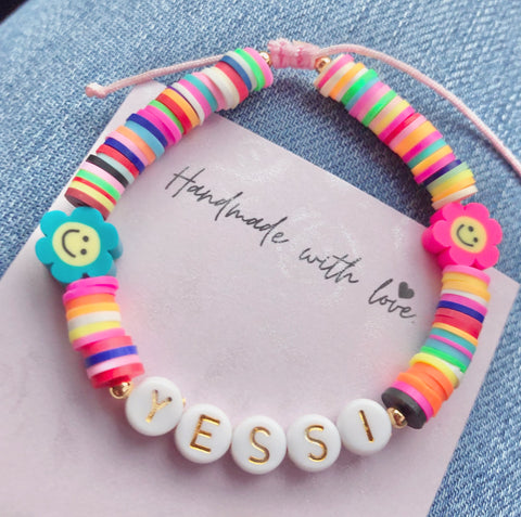 Pulsera fimos personalizada.